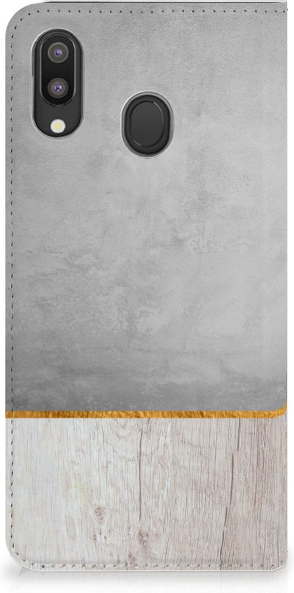 Samsung Galaxy M20 Book Wallet Case Wood Concrete