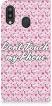 Geschikt voor Samsung Galaxy M20 Design Case Flowers Pink DTMP