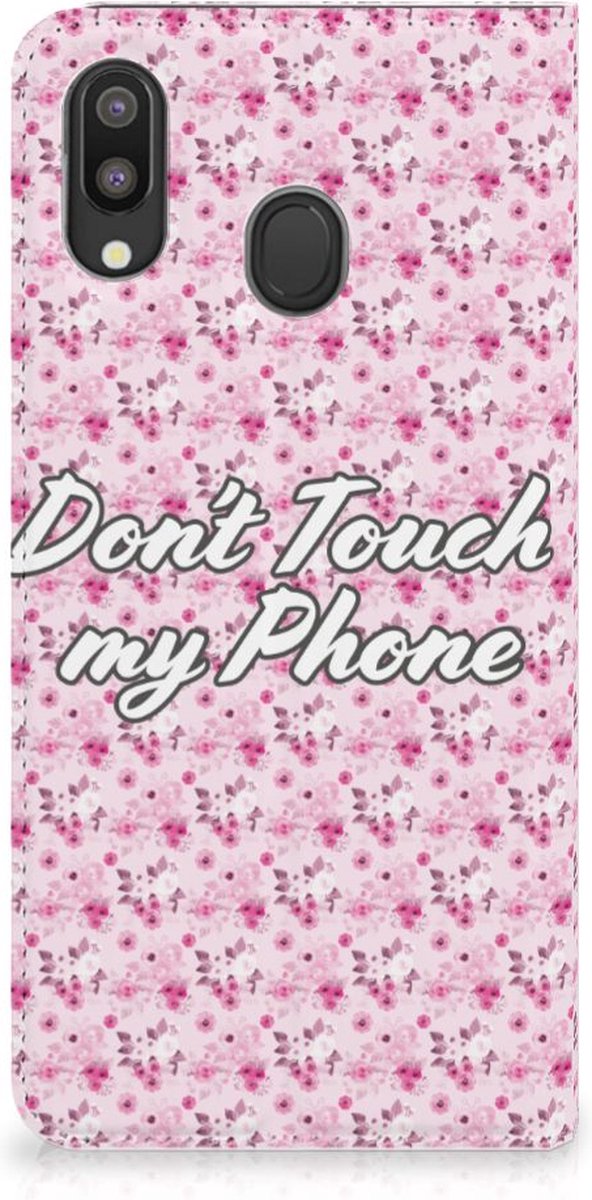 Standcase Hoesje voor Samsung Galaxy M20 Design Case Flowers Pink DTMP