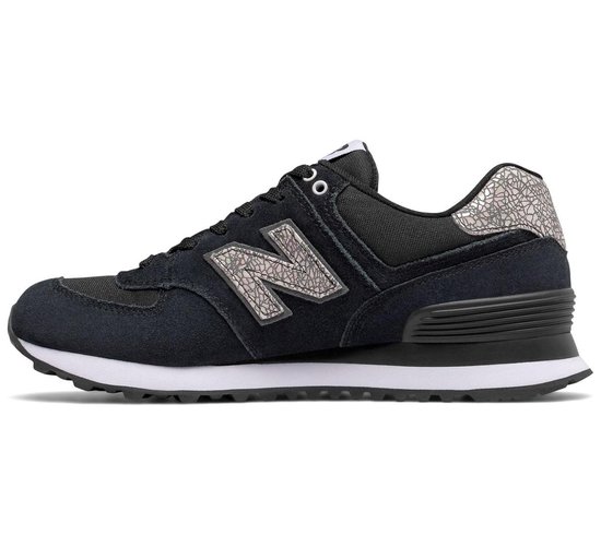 New Balance 574 Classics Traditionnels Sneakers - Maat 38 - Vrouwen -  zwart/zilver/wit | bol.