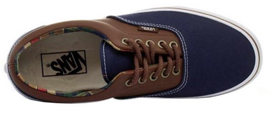 Vans Sneakers - Era Unisex Blauw/bruin Maat 35 | bol.com