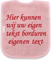 Slab licht roze met uw eigen tekst