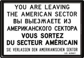 You Are Leaving American Sector Metalen Postcard 10 x 14 cm