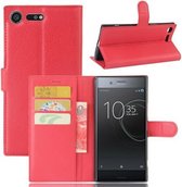 Sony Xperia XZ Premium Hoesje Rood met Opbergvakjes