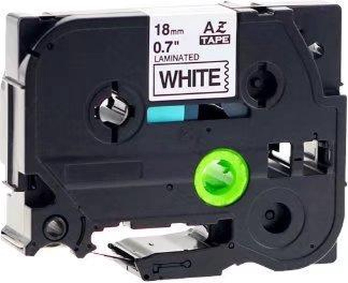 1 Pack 18mm Label Tape Compatible TZe 241 TZ-241 TZe-241 Zwart op Wit voor Brother PT-7600VP, PT-9500PC, PT-9600, PT-9700PC, PT-9800PCN, PT-D450VP, PT-D600VP, PT-D800W, PT-E300VP