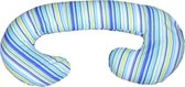 Body pillow - 240 cm - 100% katoen - blauwe strepen