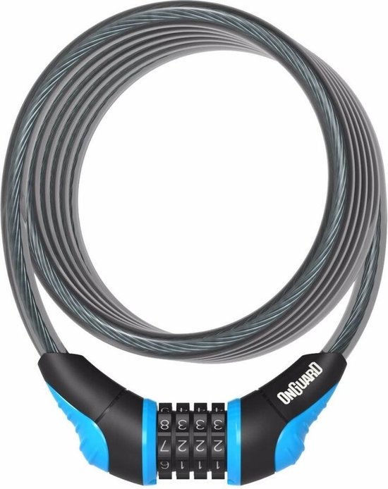 Onguard Akita Bike Lock - 120cm X 12mm Steel Cable Lock With 4 Laser Cut Keys