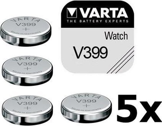 5 Stuks - Varta V399 42mAh 1.55V knoopcel batterij | bol.com