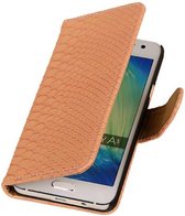 Mobieletelefoonhoesje.nl - Samsung Galaxy A3 Hoesje Slang Bookstyle Licht Roze