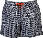 Panos Emporio Meander Short 12571 | Maat M | Zwart | Mannen Zwembroek | Zwemshort met ritsen | Zwemshort naar zwemslip | Award winning designer zwembroek | Sneldrogende stof | Euro