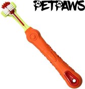 Petpaws - tandenborstel voor honden - 3-voudige kop - oranje
