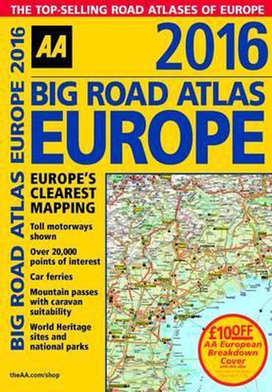 AA Big Road Atlas Europe - cover