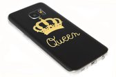Goud Queen hoesje Geschikt voor Samsung Galaxy S7