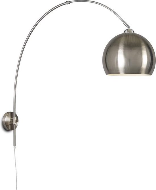 Duidelijk maken Agrarisch seks QAZQA Bow - Wand booglamp - 1 lichts - H 860 mm - staal | bol.com