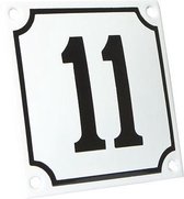 Huisnummerbord klein 'wit' 11