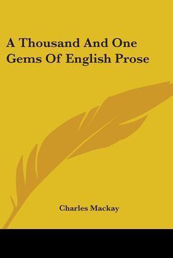 A Thousand and One Gems of English Prose - cover