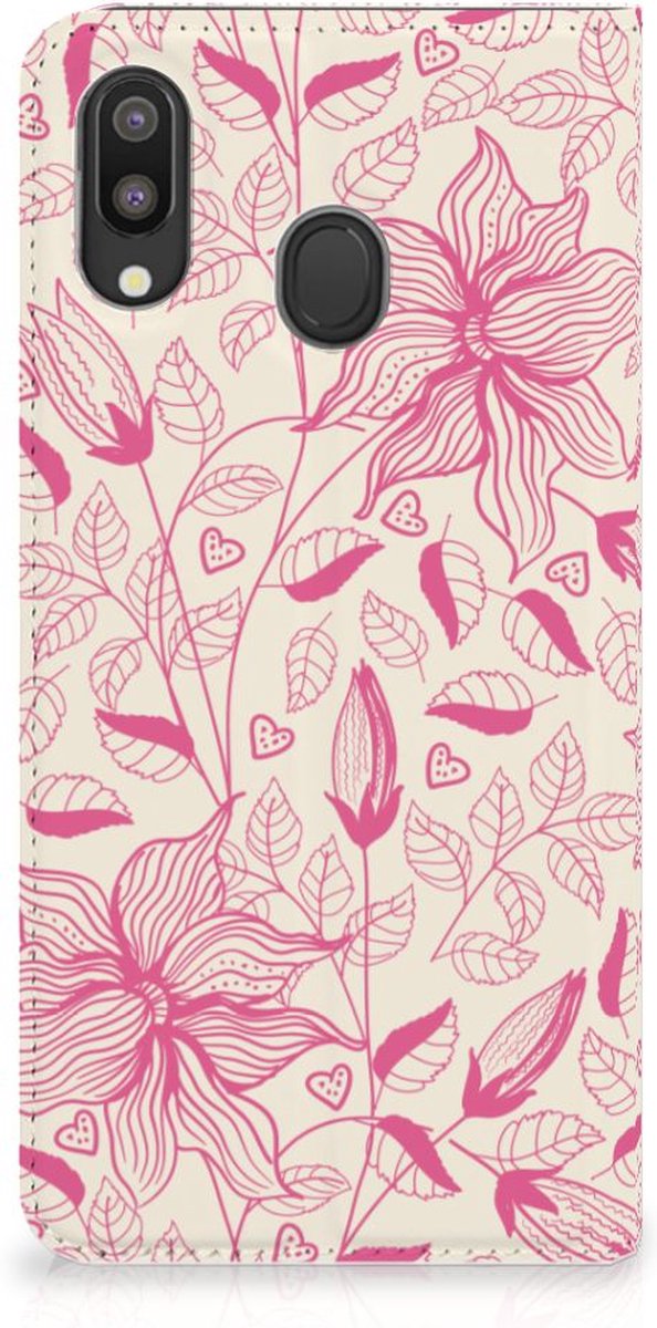 Samsung Galaxy M20 Smart Cover Pink Flowers