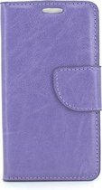 Xssive Hoesje voor Samsung Galaxy J1 Boek Hoesje Book Case Paars