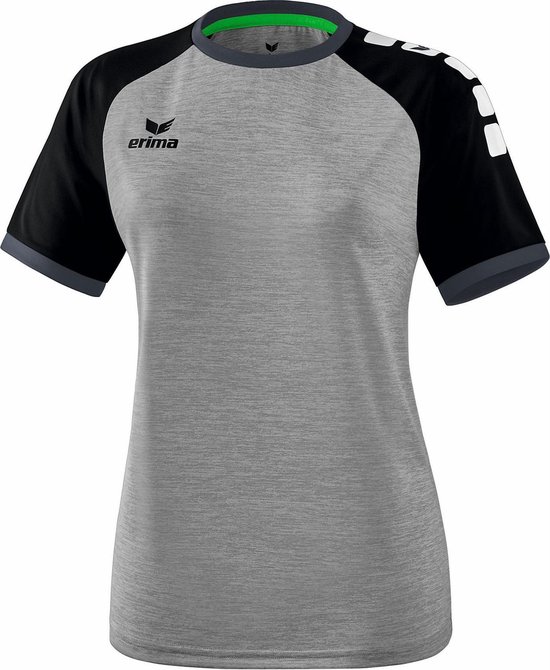 Erima Zenari 3.0 SS Shirt Dames  Sportshirt - Maat XXL  - Vrouwen - grijs/zwart/wit
