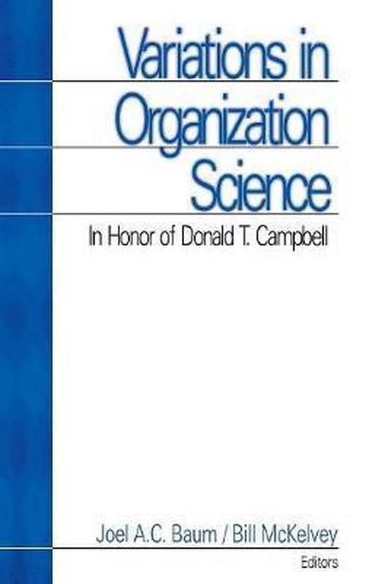 Variations in Organization Science - cover