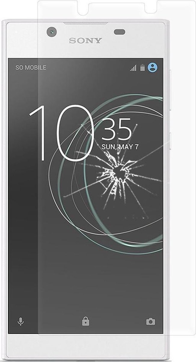 Geschikt voor Sony Xperia L1 Tempered glass / Glazen screenprotector 2.5D 9H