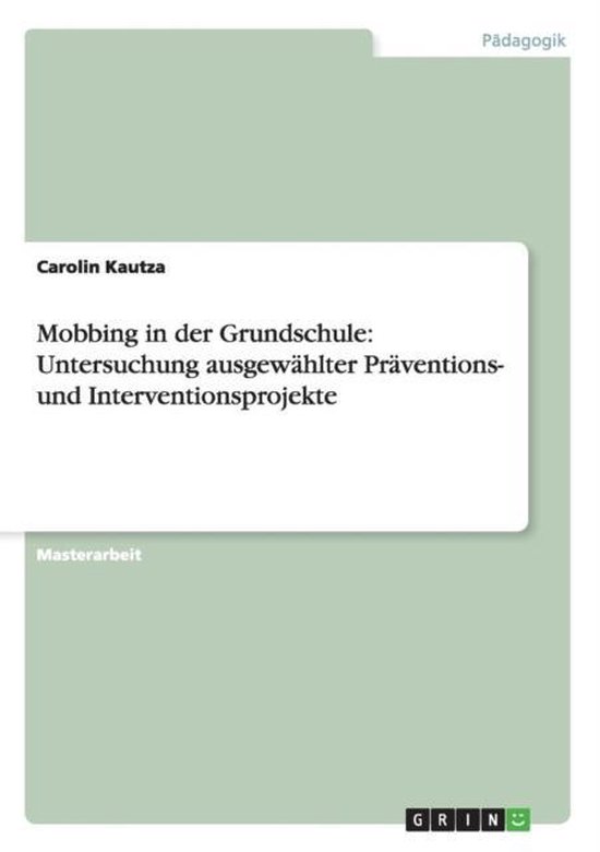 Mobbing in Der Grundschule - cover