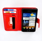 Samsung Galaxy S2 i9100 Wallet Bookcase hoesje rood