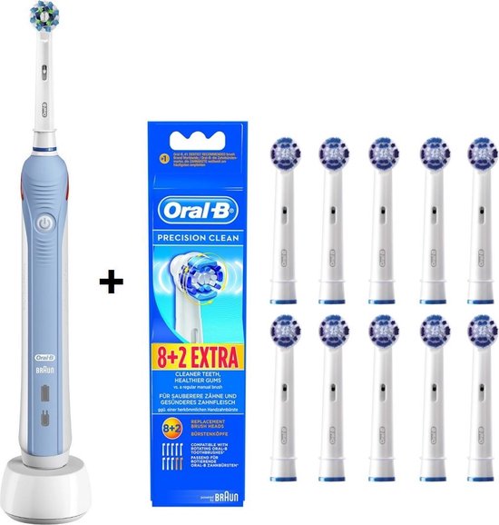 Oral-B Pro 2000 + 10 Oral-B opzetborstels | bol.com