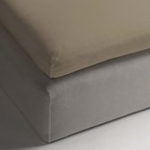 HnL Living - Hoeslaken - Topper - Jersey - 80/90 x 200  - Taupe