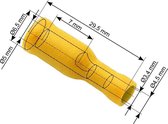 Doorverbinder Geel - Gat diameter 5.0-6.5 mm - Gat diameter 3.4-4.5 mm - 100 Stuks