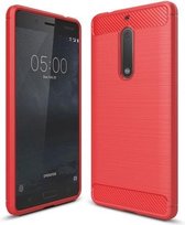 Armor Brushed TPU Hoesje Nokia 5 - Rood