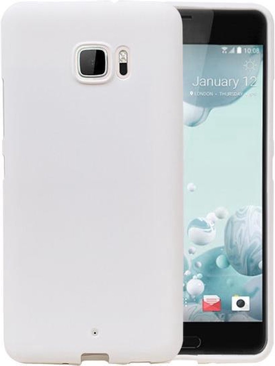 BestCases.nl Wit Zand TPU back case cover hoesje voor HTC U Ultra