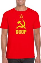 Rood CCCP / Sovjet-Unie t-shirt voor heren 2XL