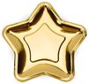 """Papieren borden Star, goud, 18cm (1 zakje met 6 stuks)"""