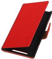 Bookstyle Wallet Case Hoesjes voor Nokia Lumia 830 Rood