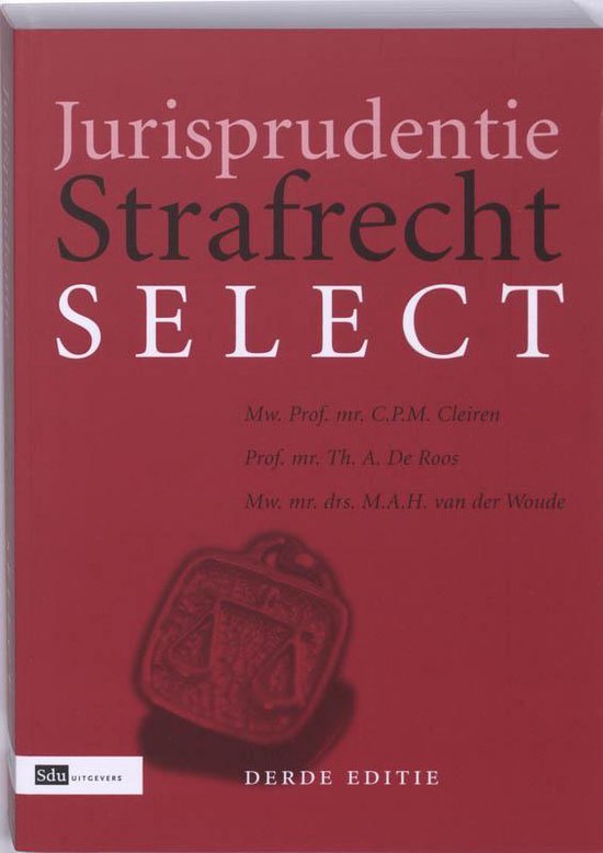Jurisprudentie Strafrecht Select - cover
