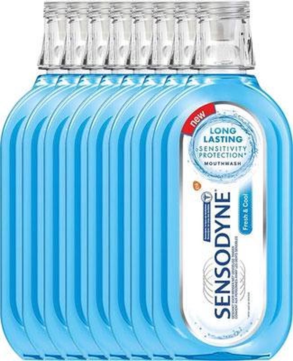 Wreedheid Heerlijk Kauwgom 8x Sensodyne Mondwater Fresh & Cool 500 ml | bol.com