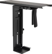 SpeaKa Professional SP-6353552 PC-houder Onder tafel, Verticaal, Horizontaal Zwart Belastbaar tot: 10 kg