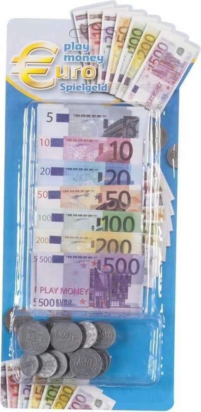 Lot de 2x jouet caisse enregistreuse euro 90 pièces - Pièces et billets  jouets