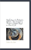 Introduction La Philosophie V Danta; Trois Conf Rences Faintes L'Institut Royal En Mars 1894
