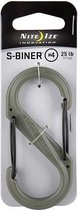 NITE IZE S-Biner 4 plastic - foliage - Black gates