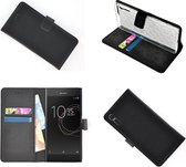 Sony Xperia XZs Zwart effen Wallet Bookcase Hoesje