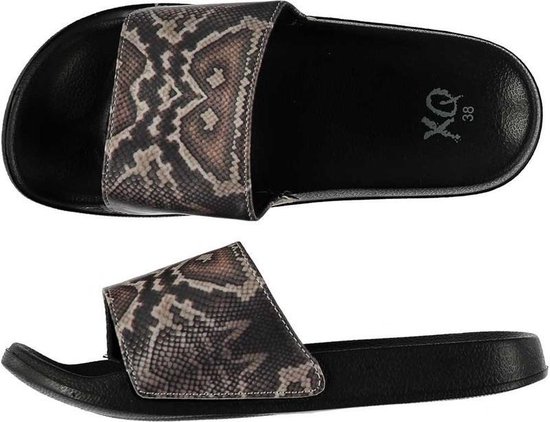 Badslippers/huisslippers met slangen print voor dames 38