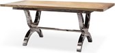 LOBERON Tafel Grover zilverkleurig/bruin