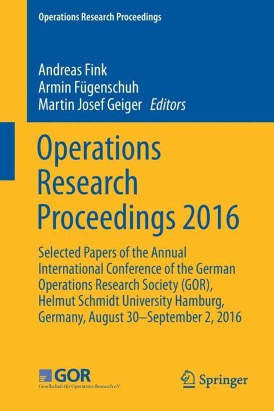 Operations Research Proceedings 2016 - cover