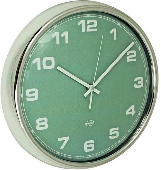 CABANAZ - klok, plastic doorsnede 30 cm, WALL CLOCK, groen | bol.com