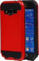 Rood Bestcases Tough Armor TPU Back Cover Samsung Galaxy Core Prime Hoesje