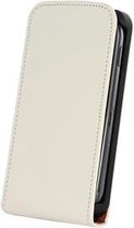 Huawei Ascend Y600 Lederlook Flip Case hoesje Wit
