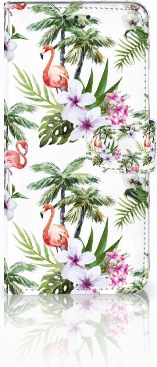 Samsung Galaxy S10 Plus Telefoonhoesje met Pasjes Flamingo Palms