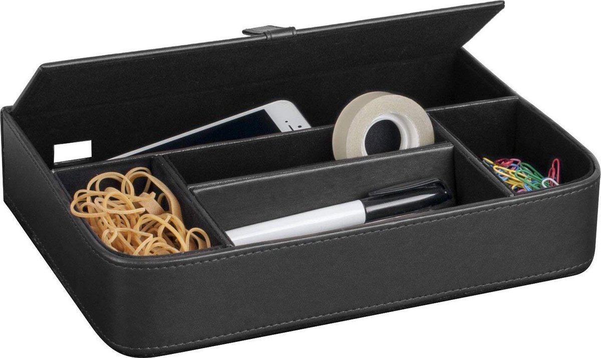 Premium pennenbak lederlook zwart